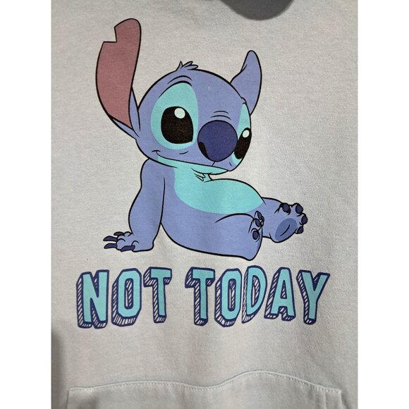 Disney Stitch Hoodie Sweatshirt Womens Size S Blue Hooded Graphic Pullover - Picture 2 of 7